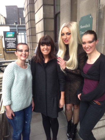 lady-gaga-tribute-donna-marie-meets-claudia-winkleman-tv-presenter